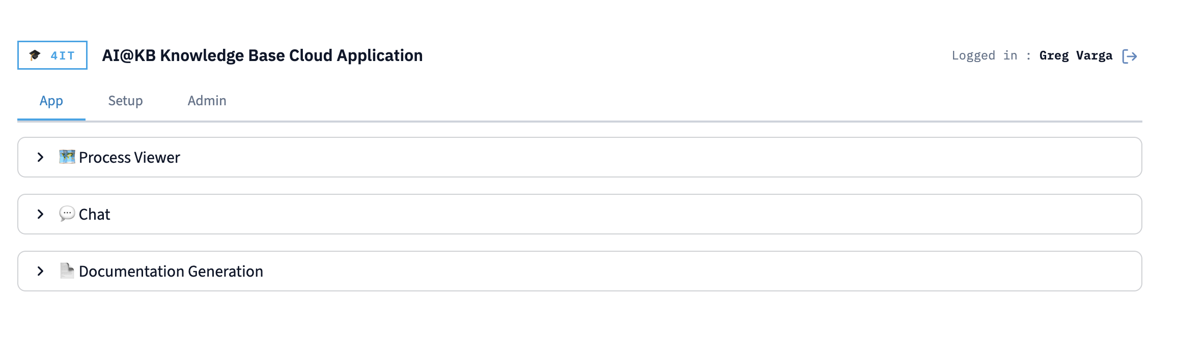 AI@KB App Tab — three-panel overview