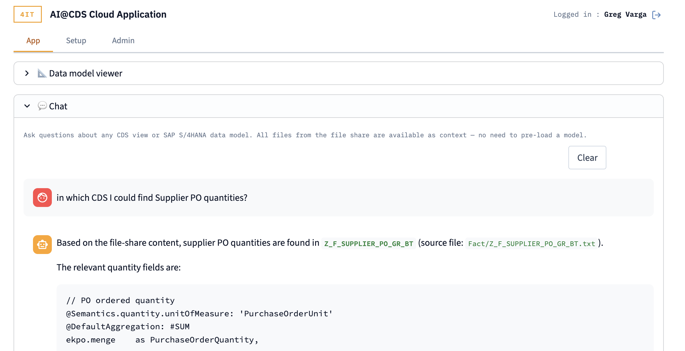Chat — Example Conversation